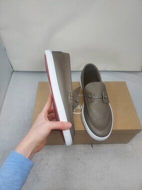 Christian Louboutin Taupe Chambeliboat Silex MENS Boat Shoe